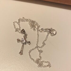 Silver Cross Pendant Necklace